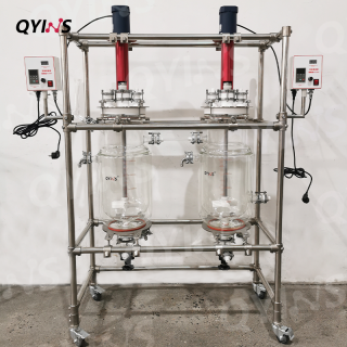 四氟釜蓋耐腐蝕軸套機械密封高真空組合反應釜20L、30L、50L、100L